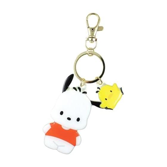 [Tees Factory] Sanrio Die-cut Twin Keychain Pochacco