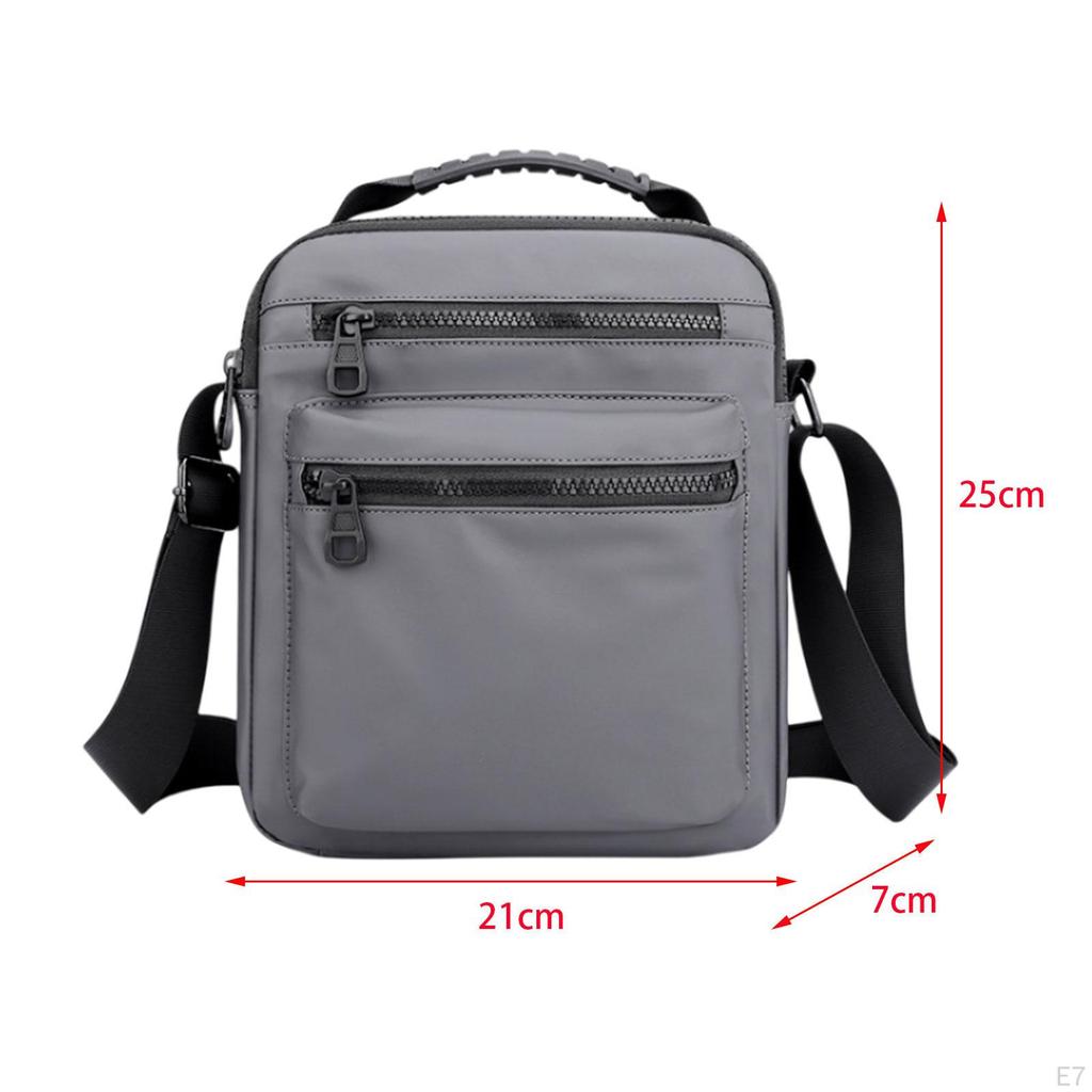 Men's Bag Shoulder Bags Gift for Family Friends Zipper Birthday Party Utility Cross Body Satchel