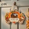Autumn Front Door Decor Thanksgiving Hanging Sign, Pumpkin Turkey Pattern Hanger, Party Supplies Harvest Wall Ornament for Farmhouse Porch Home Indoor