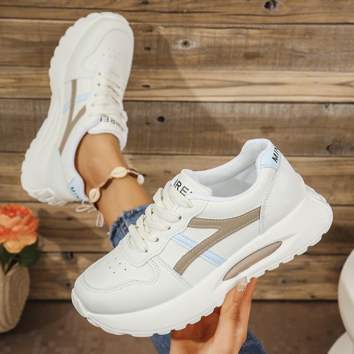 

Fashion Rimocy Women s Non Slip Chunky Sneakers 2024 Autumn Platform Sports Shoes for Women Fashion Thick Bottom Lace Up Walking Shoes 40 серый