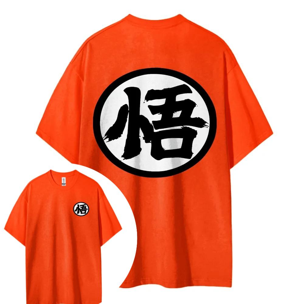 Dragon Ball Hotblooded Animation Trend Short Sleeve Men's Fashion Trend Brand Street Loose Couple Top Clothing Comfortable Loose