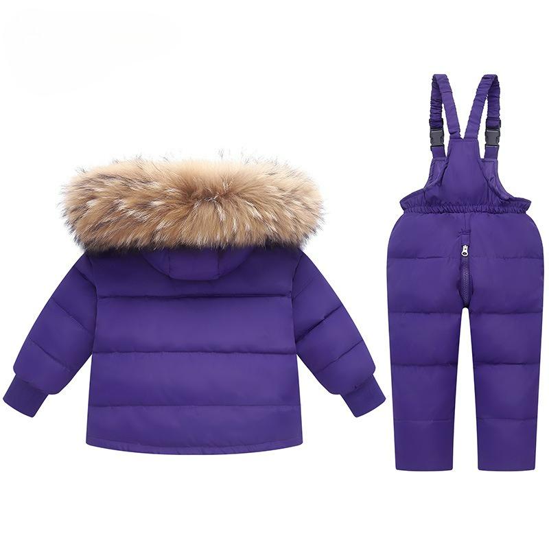 Children's Down Jacket Suit Two-piece Ski Suit Thickened Children's Clothing Baby Jacket Down Jacket