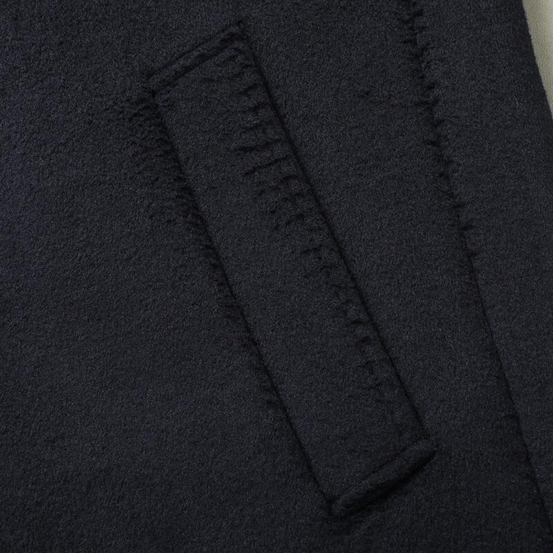 DIBINZE Men's Winter Executive Lapel Wool Blend Overcoat