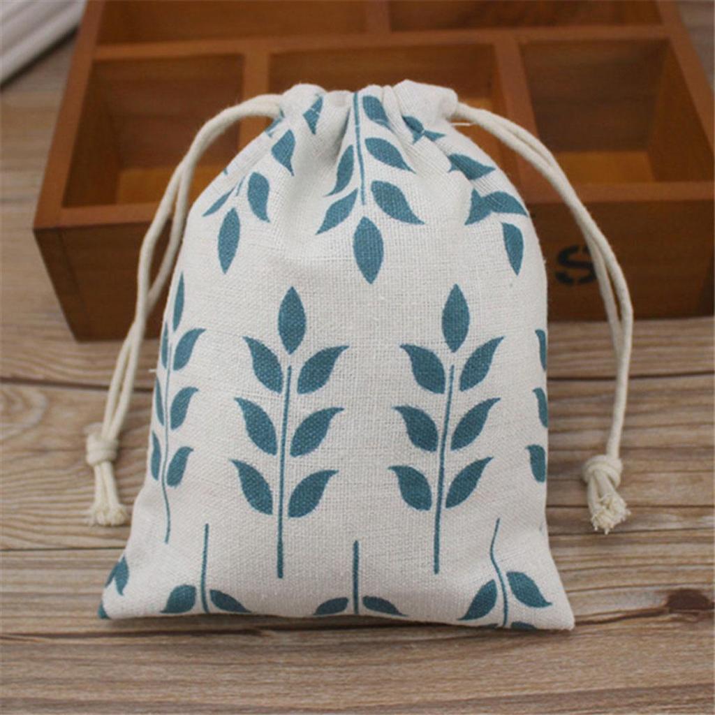 Cotton Line Drawstring Pouches Candy Favor Holder Jewelry Party Gift Bag