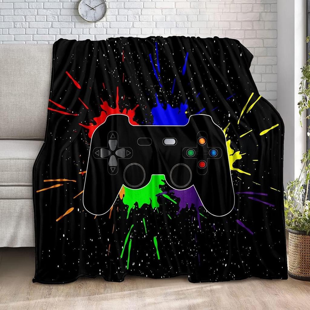 Super Soft Gaming Throw Blanket – Video Game-Inspired Gift for Kids, Teens & Boys – Perfect for Couch, Sofa or Bed