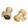 2PCS G3 4 Shut Off Valve Garden Hose Brass Stop Valve with 2 Way Screw Interface for Irrigation Equipment