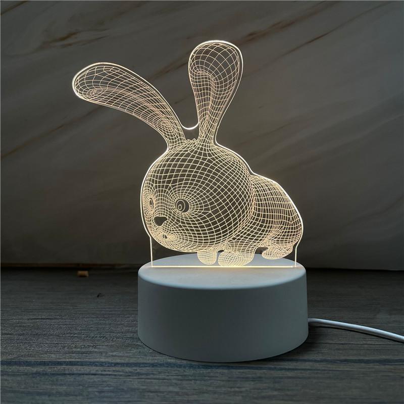 3d Nightlight Vision Bedroom Creative Desk Lamp Diy Holiday Gift Usb Direct Plug