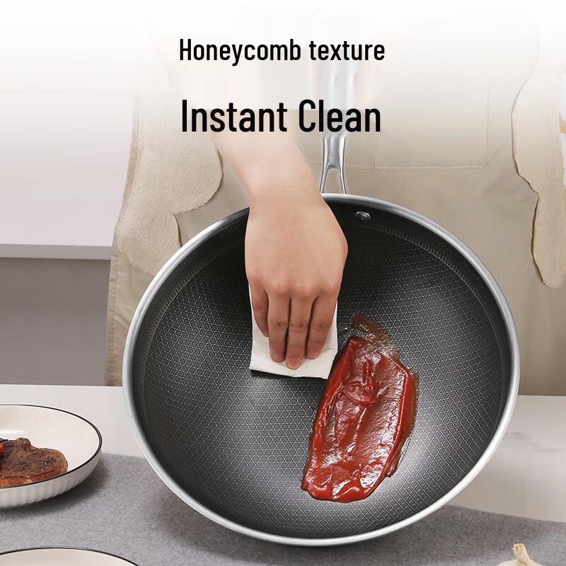 Zhang Xiao Quan 304 Stainless Steel Honeycomb Wok