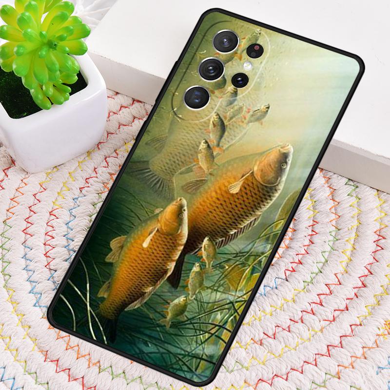 Carp Fishing Fish Print Phone Case for Samsung Galaxy Note 10 Pro S26 Ultra S23 S24 FE S25 S21 S22 PLUS Shockproof Cove