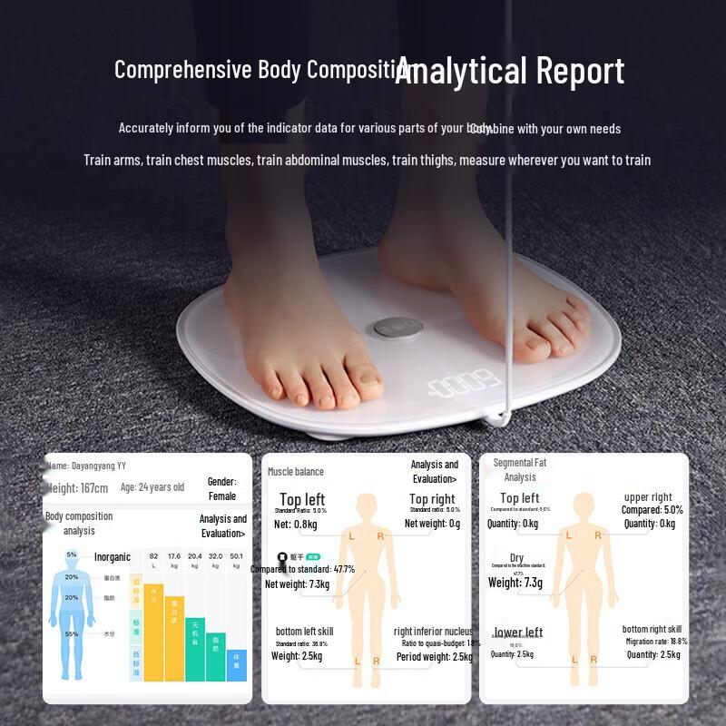 Yun Kang Bao CS10A Eight-Electrode Smart Body Fat Scale (CN Version)