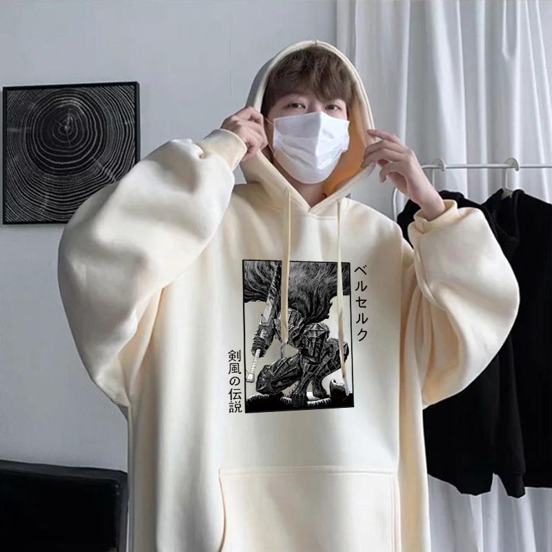 Autumn And Winter New An Animation Cartoon Printing Tide Brand Sweater Men'S And Women'S Sports Leisure Loose Jumper Hoodie