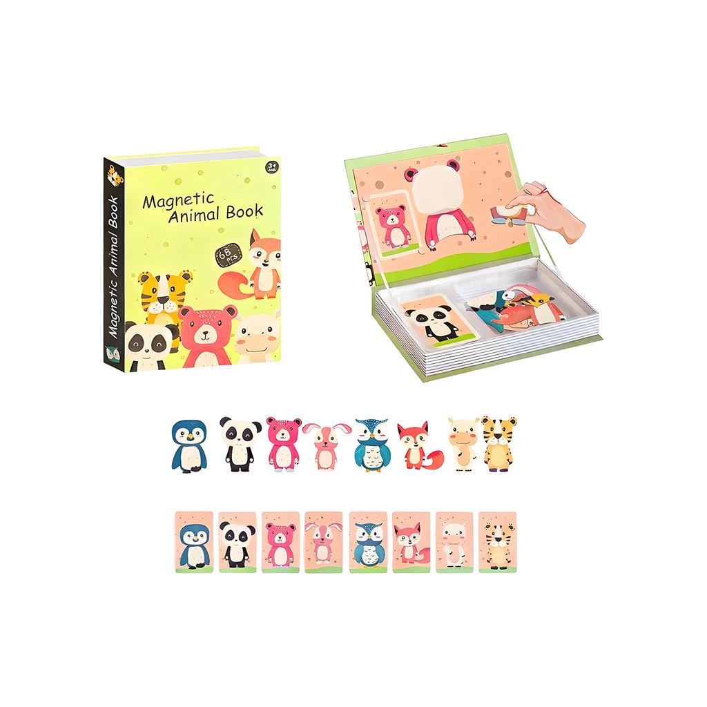 8 Styles DIY Educational Magnetic Puzzle Book For Babies And Toddlers, Magnetic Stickers, Early Education Toy, Gift