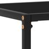 Console Table Black 60 X 35 X 75 Cm Tempered Glass