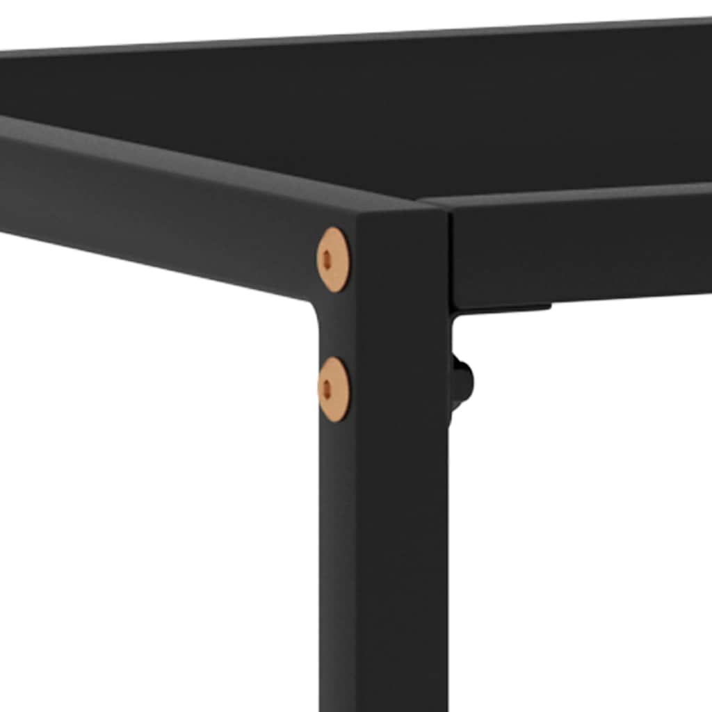 Console Table Black 60 X 35 X 75 Cm Tempered Glass