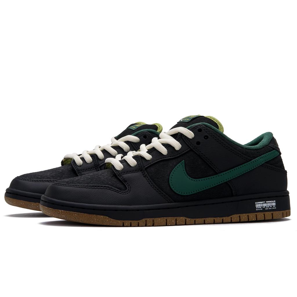 Nike Dunk SB 'Black Magic' Slip Resistant Abrasion Resistant Low Top Skateboard Shoes Unisex Black Green FQ7585-200(Team734-)
