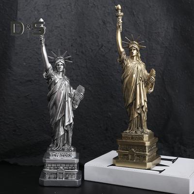 Miniatur-Freiheitsstatue aus Kunstharz, stehende Figur der Freiheitsgöttin, Vintage-Sammlerstück, Wahrzeichen von New York, Schreibtisch-Ornament für das Home Office