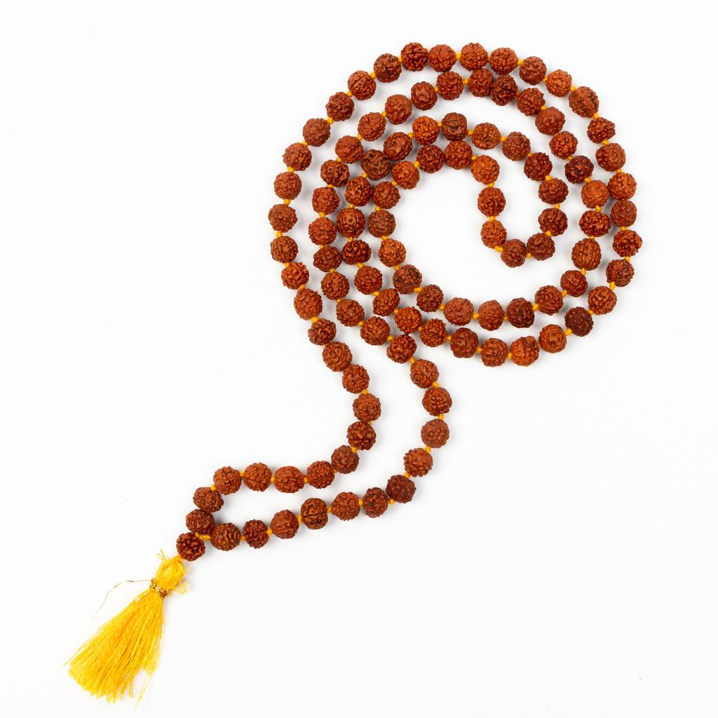 7MM Sacred Rudraksha Mala|Authentic Meditation Beads for Spiritual Prayer, Yoga, and Positive Energy| Japa Mala from Genuine Rudraksha Seeds