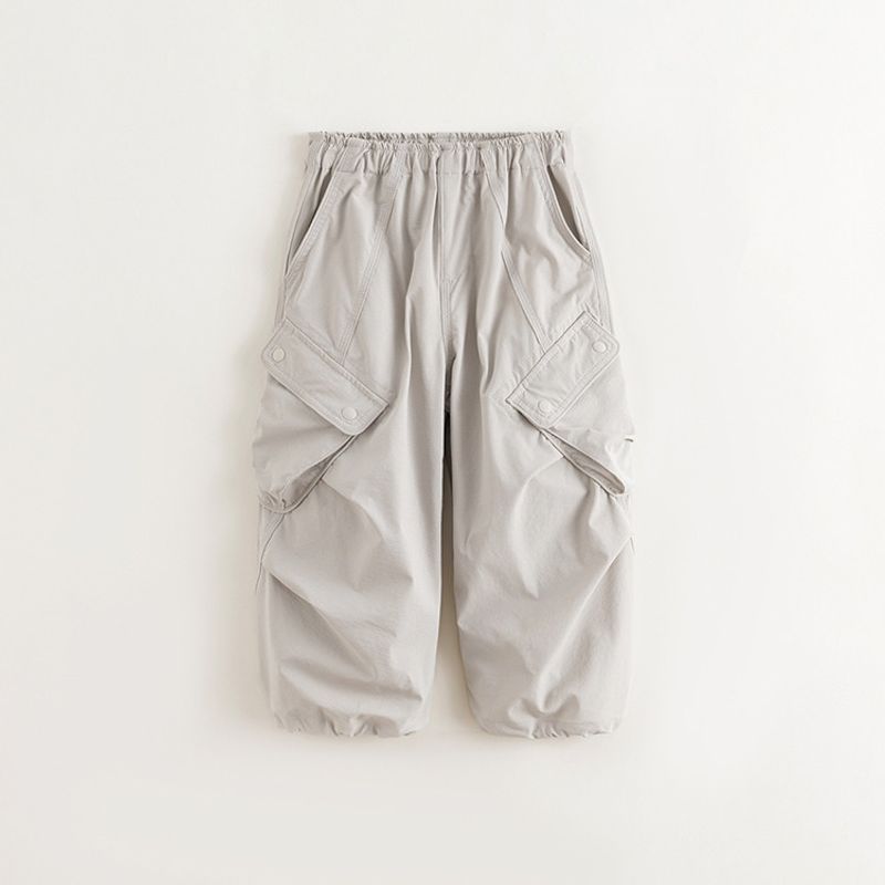 

[Same Style as in the Mall] Mark Jenny Boys Lightweight Quick-Drying Cargo Pants Children s Trousers Spring and Summer New Model 250056 Apricot Gray 150