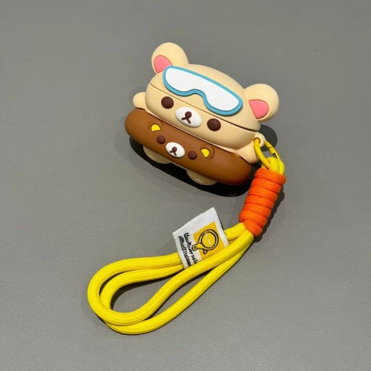 Cute swimming ring easy bear AirPods pro1 apple bluetooth headset case 1st generation cartoon protective case for women