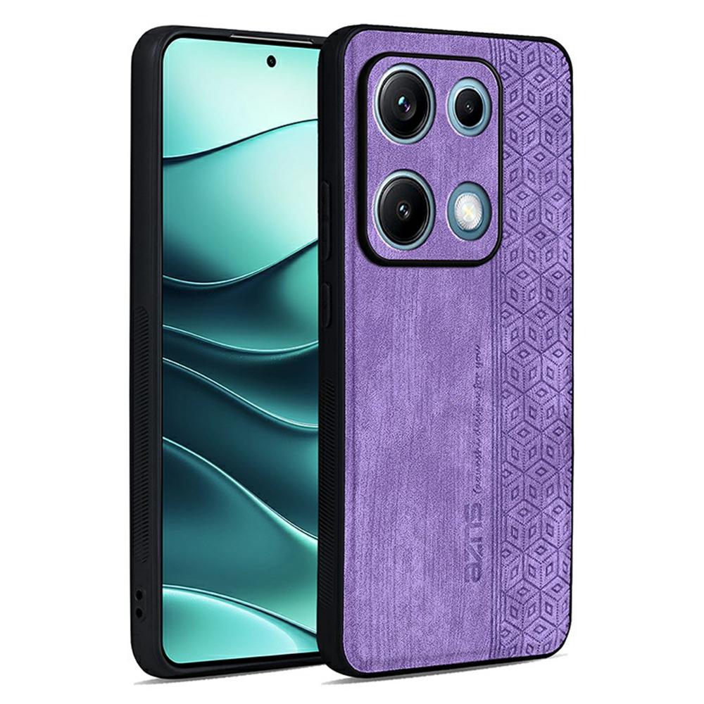 

AZNS For Xiaomi Redmi Note 14S 4G Case Protective PU Leather Covered TPU Phone Shell Purple
