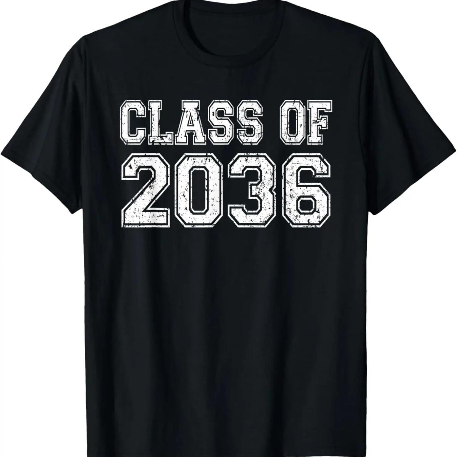 Class Of 2036 Grow With Me Graduation Vintage T-Shirt S чёрный