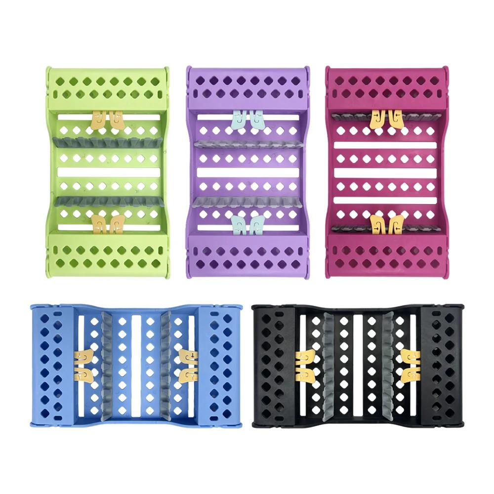 5pcs 8 Slots Dental Autoclave Sterilization Box Composite Resin Filling Spatulas Aesthetic Restoration Set Tray Holder