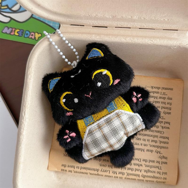 Cute Plush Cat Doll Pendant Girl Backpack Doll Pendant Couple Bag Keychain Decorative Gift