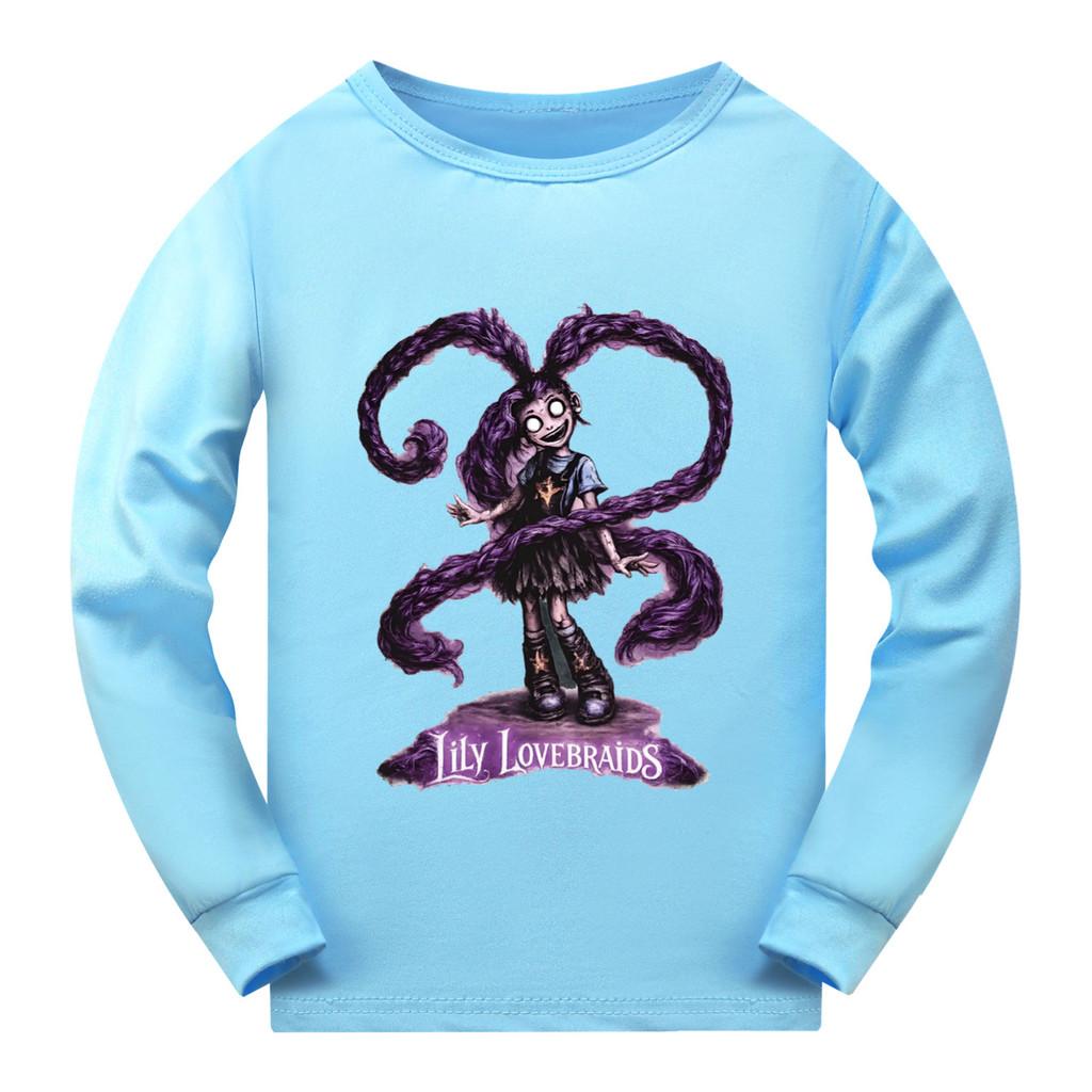 5582 Mädchen Lily Lovebraids Print Lässiges Langarm-T-Shirt
