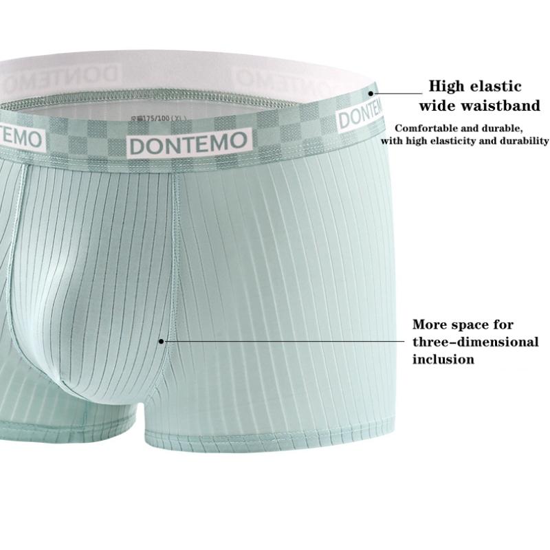 Spurlose Unterwäsche aus Eisseide für Herren, solides Netzgewebe, seidige Unterwäsche, bequeme und atmungsaktive Boxershorts mit flachen Ecken