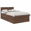 Bed Frame Brown Oak Look 120 X 190 Cm Wood Based Panel