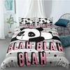 Cartoon Cute Panda Polyester Bedding Sets Child Kids Covers Boys Bed Linen Set For Teens King Size Bedding Set