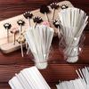 Chocolate White Acrylic Lollipop Stick Great Reusable Candy Dessert Bakeware Kitchen Dining Bar Home Garden