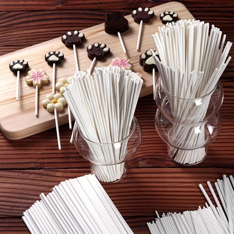 Chocolate White Acrylic Lollipop Stick Great Reusable Candy Dessert Bakeware Kitchen Dining Bar Home Garden