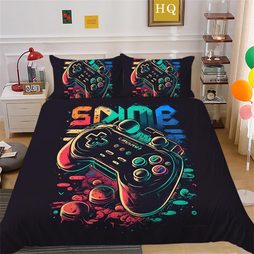 Home Bedding Set Game Player Quilt and Pillowcase AU/EU/US Double Bed/double Bed Full Size