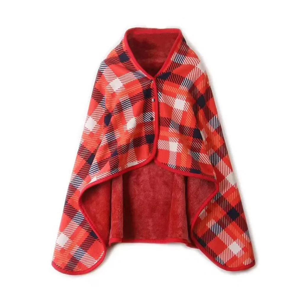 

Lady Multifunction Doublelayer Tartan Plaid Blanket Scarf Wrap Shawl Winter Warm Elegant Womens Shawl Scarf Winter 80X130CM