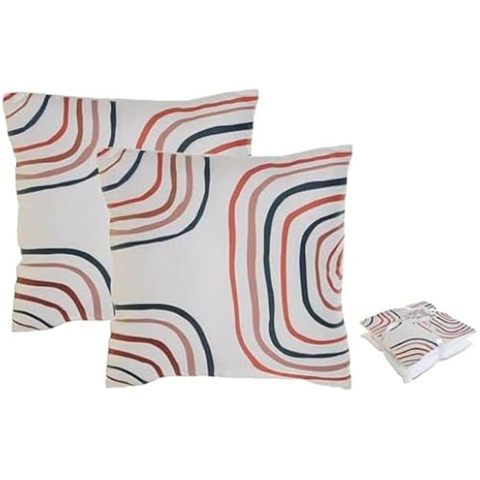 Coussins - HOME ESPRIT - Lot de 2 - Multicolore - 45 x 45 cm - Intérieur