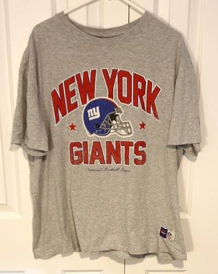 NEW YORK GIANTS NFL Team Apparel Heather Grey Short Sleeve TShirt Size Adult XL Unisex T-Shirt