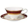 Noritake Hemingway Maroon Bone China Cup and Saucer Both Coffee and (for Tea), 220cc, Y59587/4733