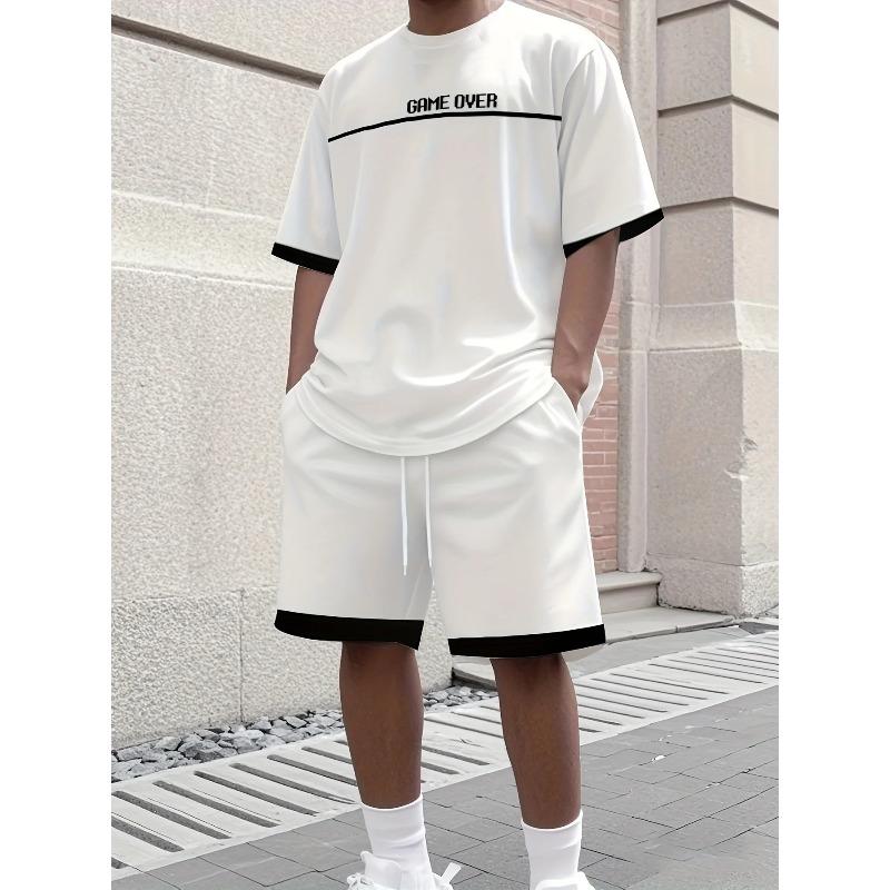 Fashion Printed Loose Suit Men's Casual Simple Sport Wear Men’s