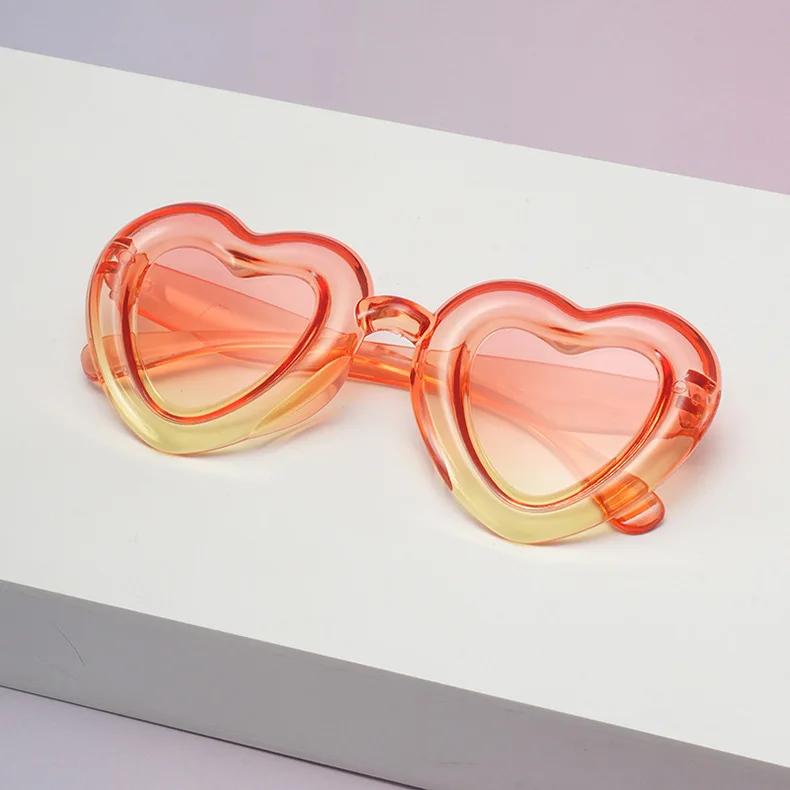 

Нові дитячі сонцезахисні окуляри у формі серця, цукеркового кольору, з малюнком серця з повітряних кульок, дитячі, для малюків, хлопчиків, дівчаток, немовлят, для вулиці