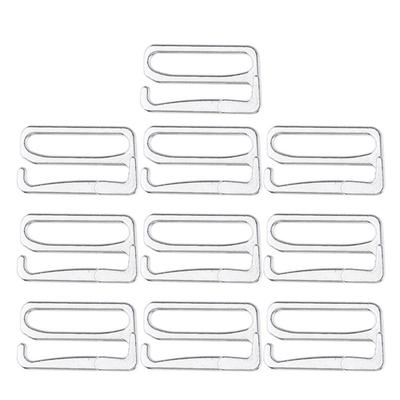 10x Metal Bra Strap Adjuster Sliders Hook for Sewing - Sliver, 26mm