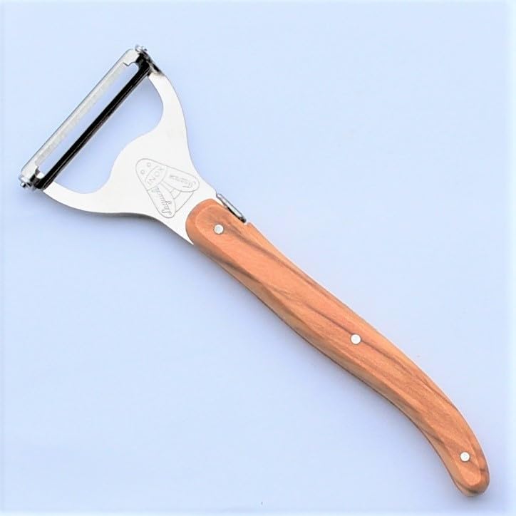 The NERON Peeler Features a Comfortable Wooden Handle and Laguiole Olive Made In This Peeler Combines the Elegant Design and Artisanal Sharpness of a