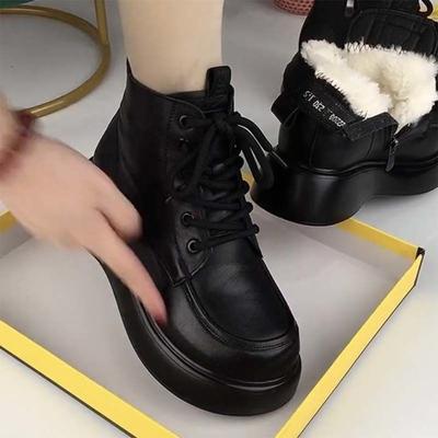 2025 Winter New Cotton Boots Velvet Martin Boots Warm Thick-soled Short Boots Northeast Cold-proof Snow Boots Thickened Women's Boots