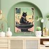 Retro Futuristic Space Astronaut Cat Nasa Cosmic Surrealism Animals Poster Canvas Painting Preppy Wall Art Pictures Home Decor