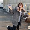 Big fur collar down cotton clothes women's short loose thickened large pocket tooling hooded jacket tide