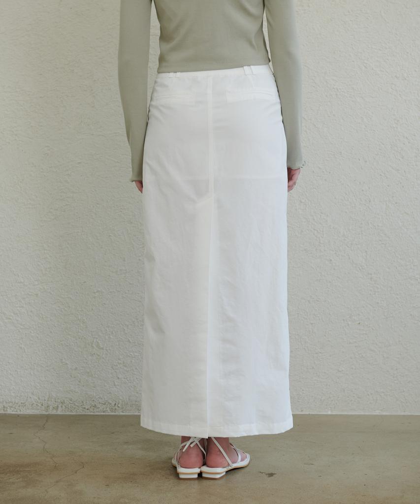 Eonmyuteu Belt Loop String Pencil Skirt(White)