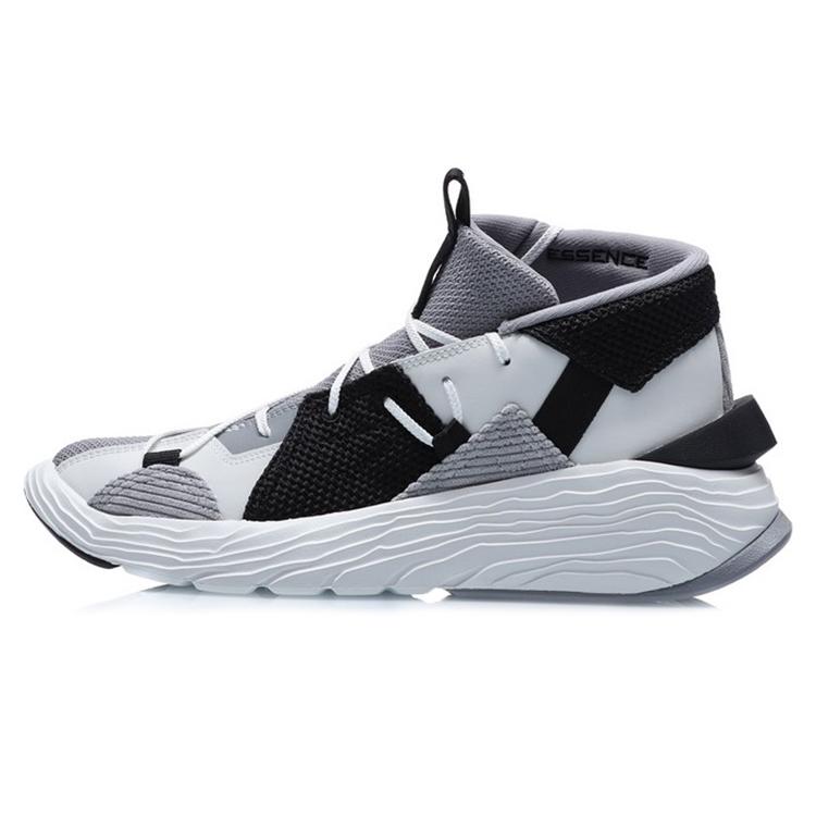 New LINING Essence Basketball Shoes Men Low Top Gray Black AGBQ073-2