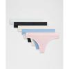 Underease Mid Rise Thong Underwear  5 Pack Black Light Ivory Blush Quartz Pelican Sinatra Blue