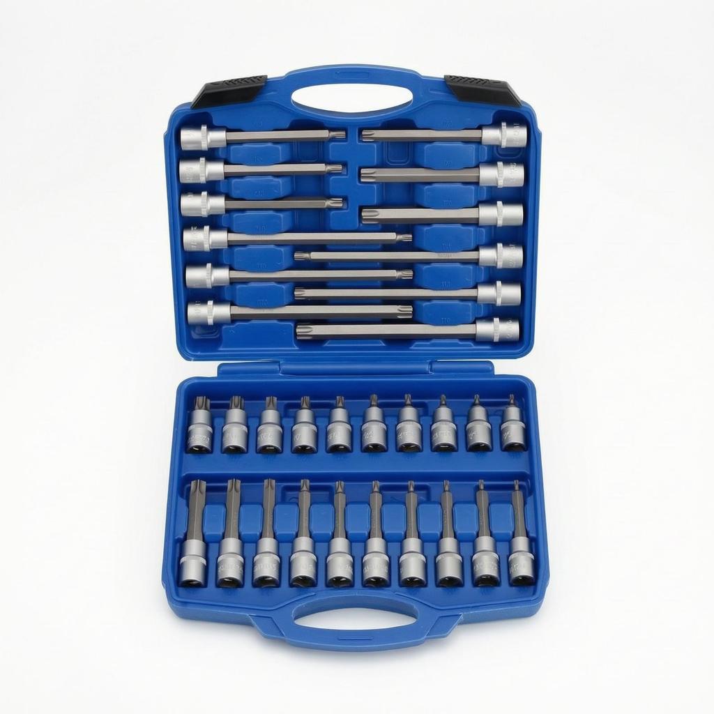 Socket and Set Hard-Shell Portable Tool Case Clamshell for Car Repair