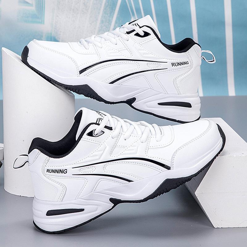 

Мужская обувь 2025 осень черная кожа водонепроницаемая спортивная повседневная обувь мужская большой размер 46 легкая 47 кроссовки 48 48 белый